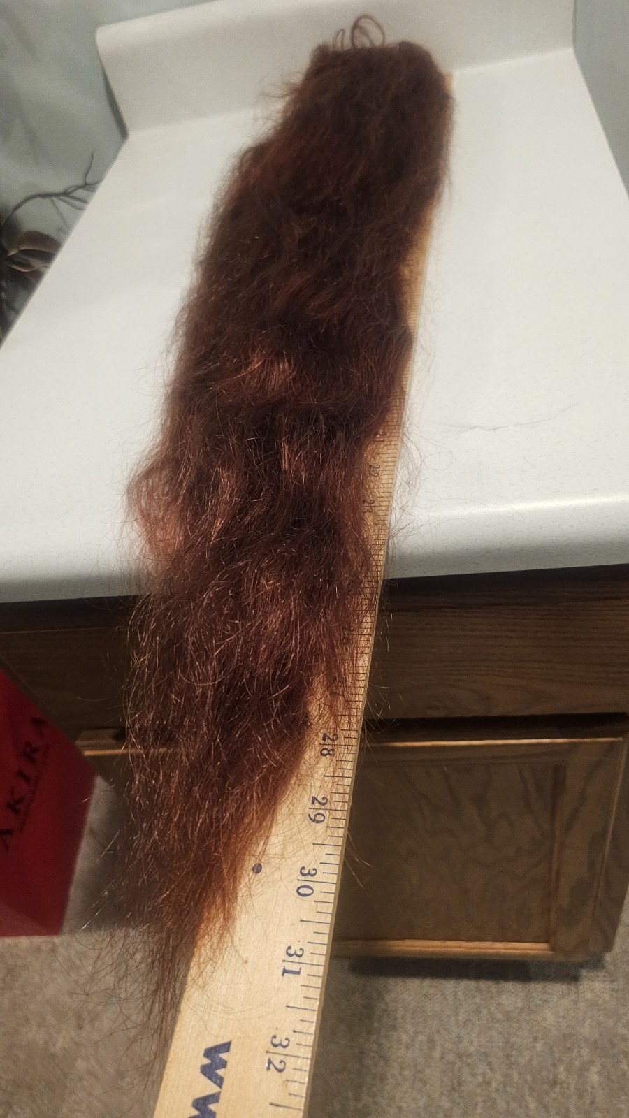 High-Quality Regular Top 26″ Orangish Wavy 150% Virgin Human Hair Lace Wig