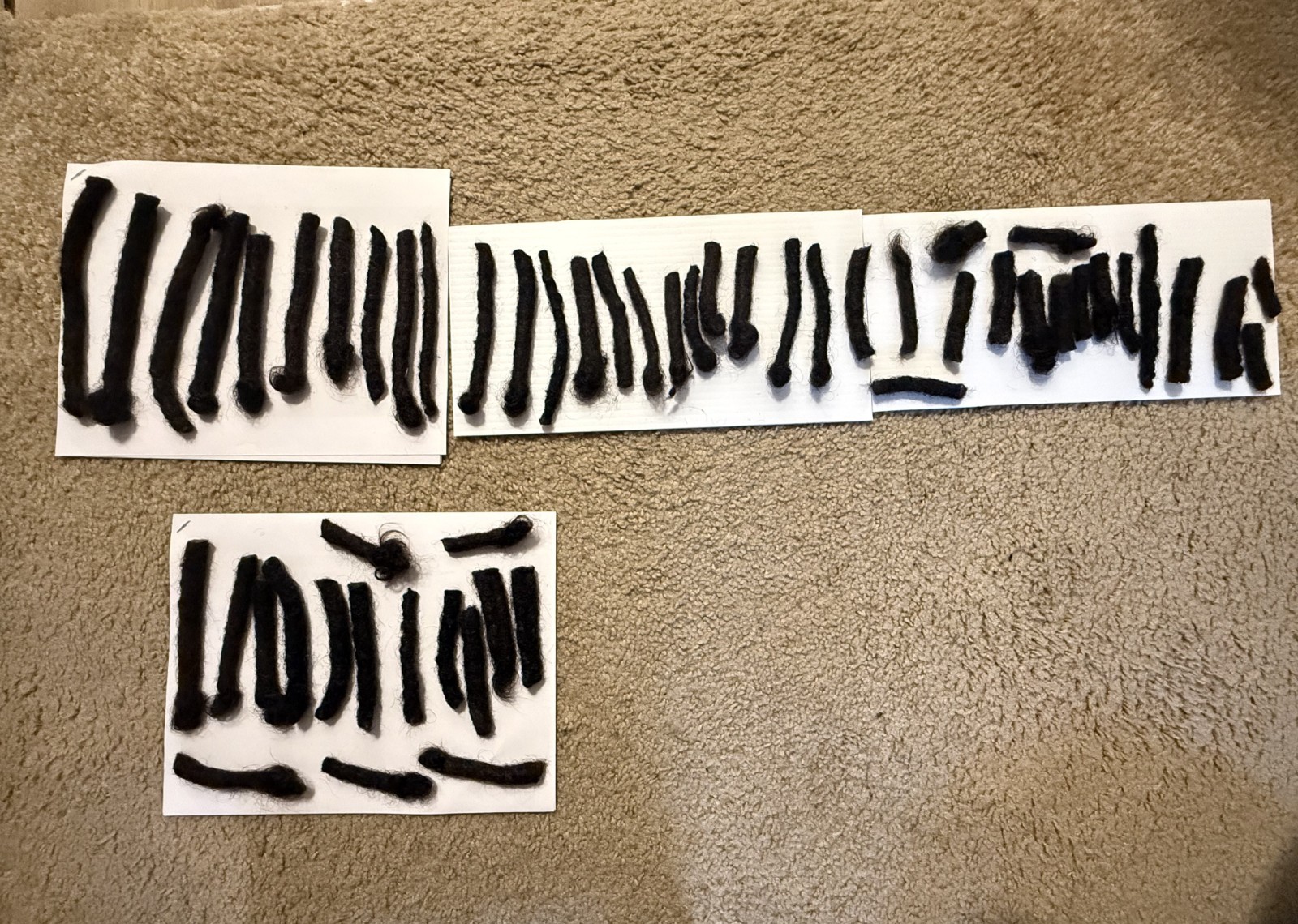 46 human hair dreadlocks recently cut