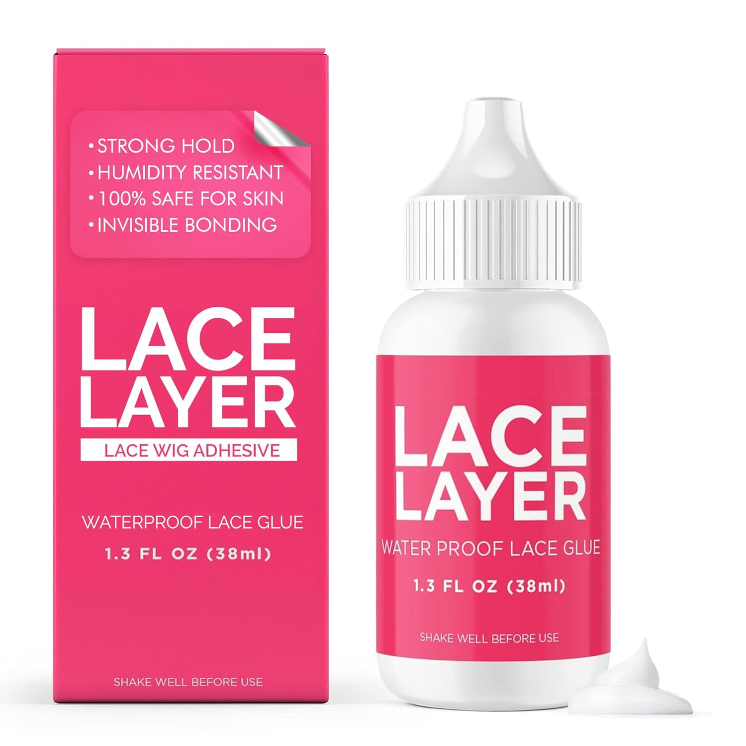 Lace Wig Adhesive – 1.3 oz – Invisible Bonding Glue For Lace Wigs Frontals
