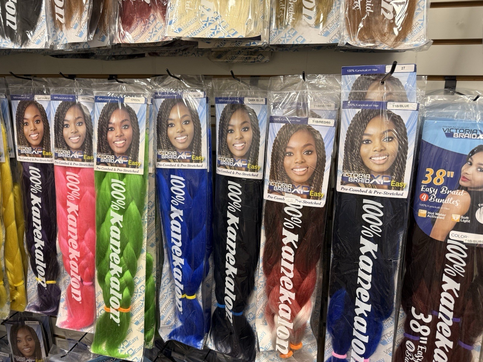 Kanekalon Synthetic Hair Extensions Heat Resistant Braid 38in Multi-Color