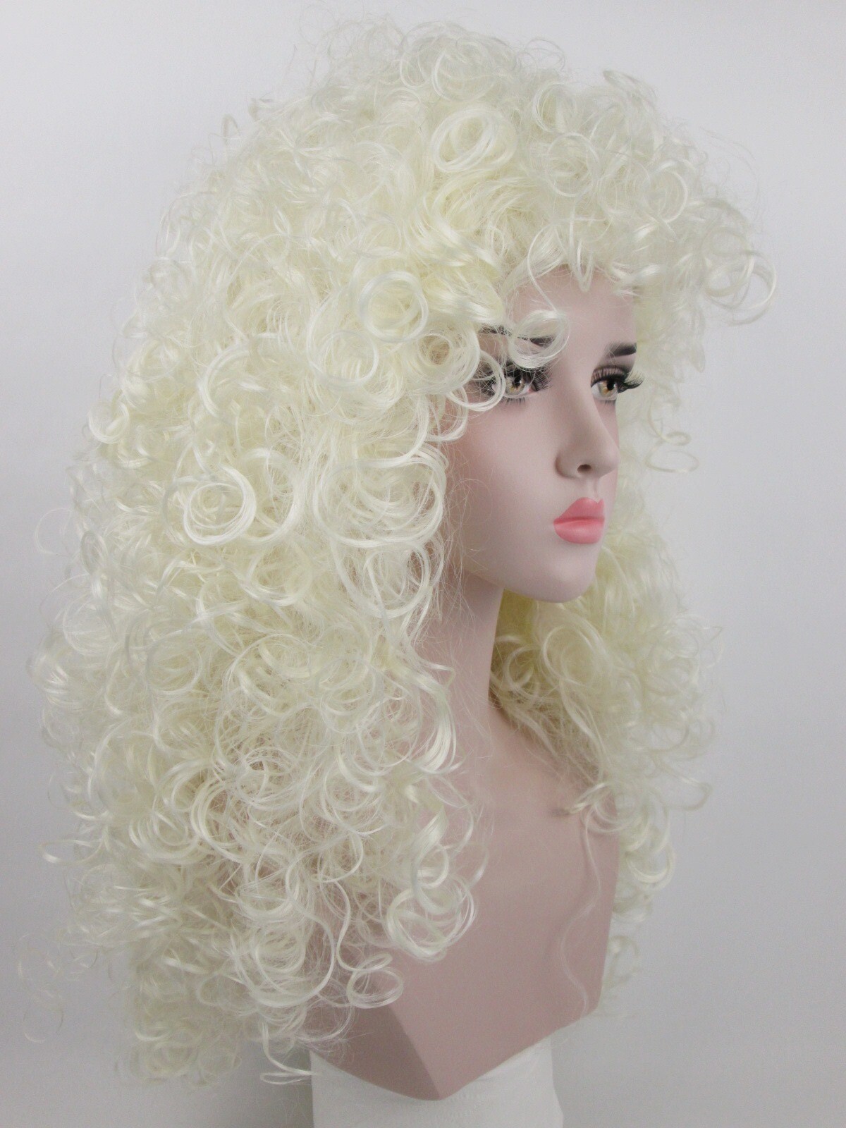 WOMENS 28″ LONG LAYERED TIGHT CURLS CURLY HAIR WIG VICTORIAN CHER MERIDA LIONESS