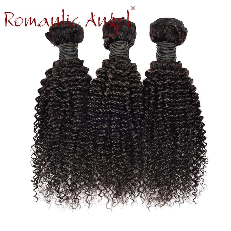 1pc Remy Hair Brazilian Kinky Curly 100% Human Hair Weave Bundle natural color