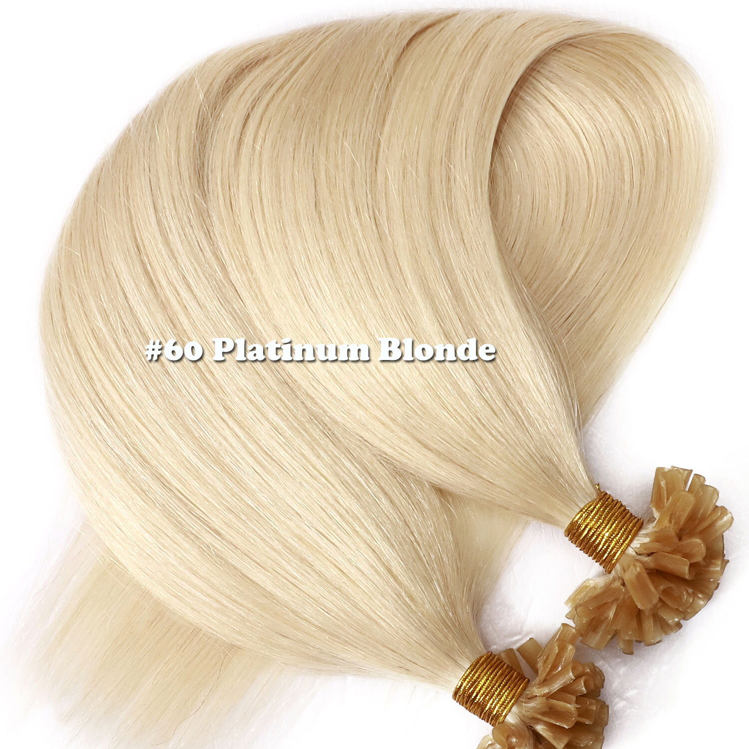 50-200PCS THICK Pre Bond Keratin Nail U Tip Human Remy Hair Extension Highlight