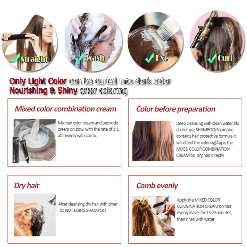 One Piece U-Shape 100% Remy Human Hair Extensions Clip In 3/4 Full Head Weft Icy