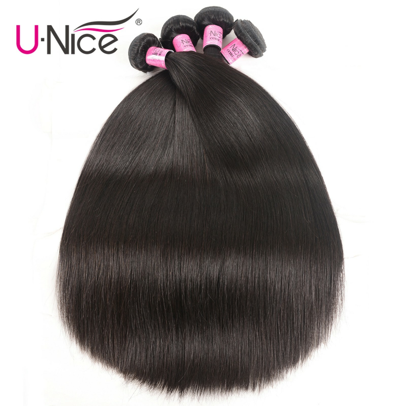 UNice Hair Indian Straight Bundles Human Hair Extensions Virgin Hair Weaves Weft