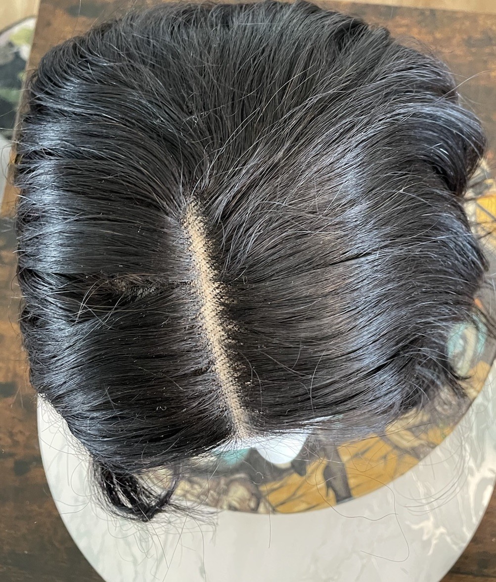 SisBroSis 4×4 Pixie Cut Human Hair Wig Lace Closure Middle Part 1B
