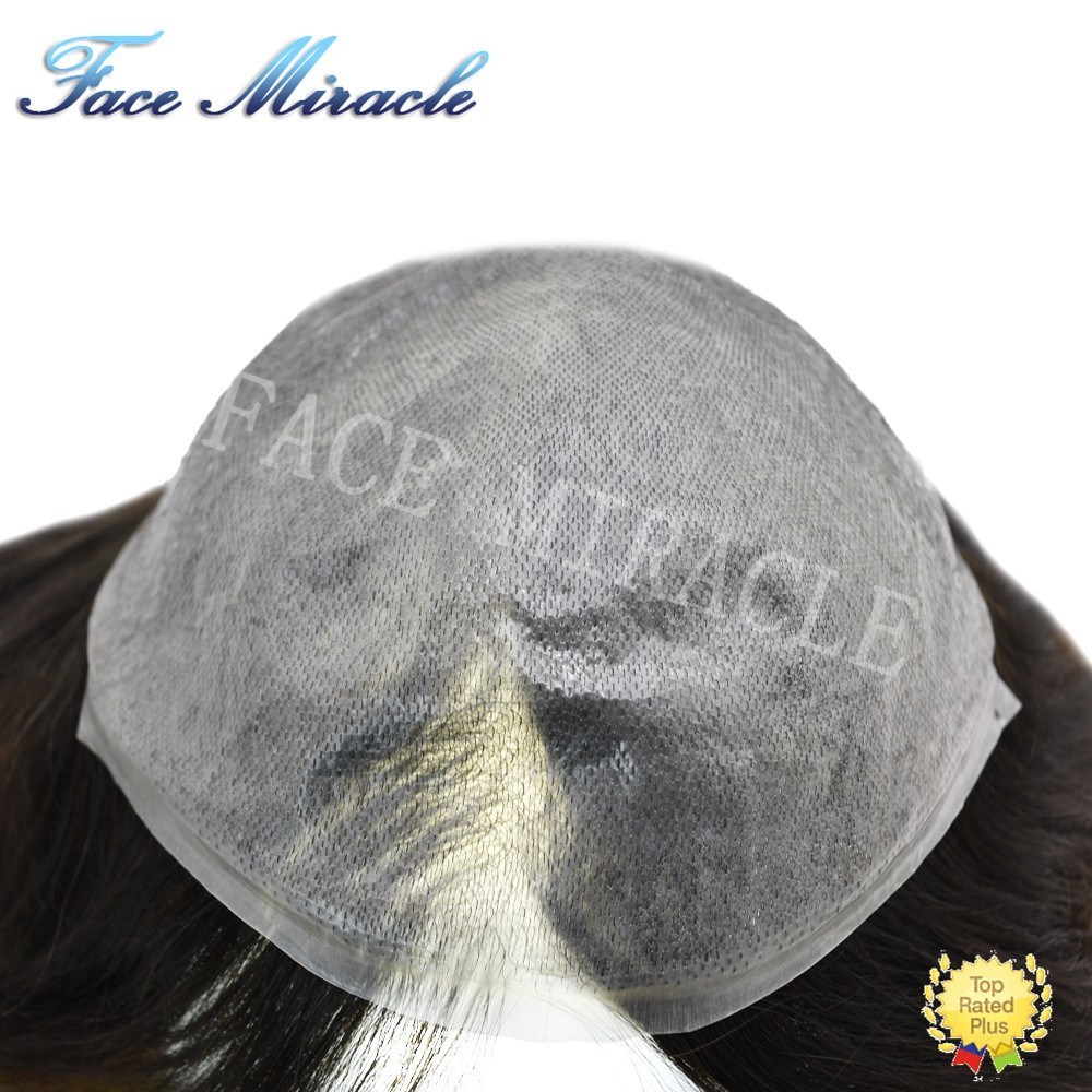 Toupee for Men Super Thin Skin PU V-Looped Men’s Hair Piece Human Hair System