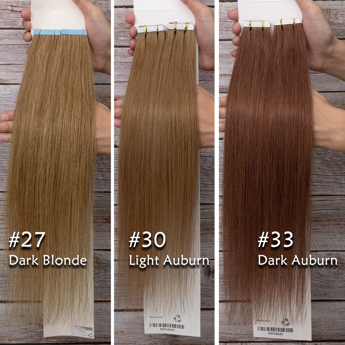 150G THICK Skin Weft Tape In 100% Human Remy Hair Extensions Full Head Highlight