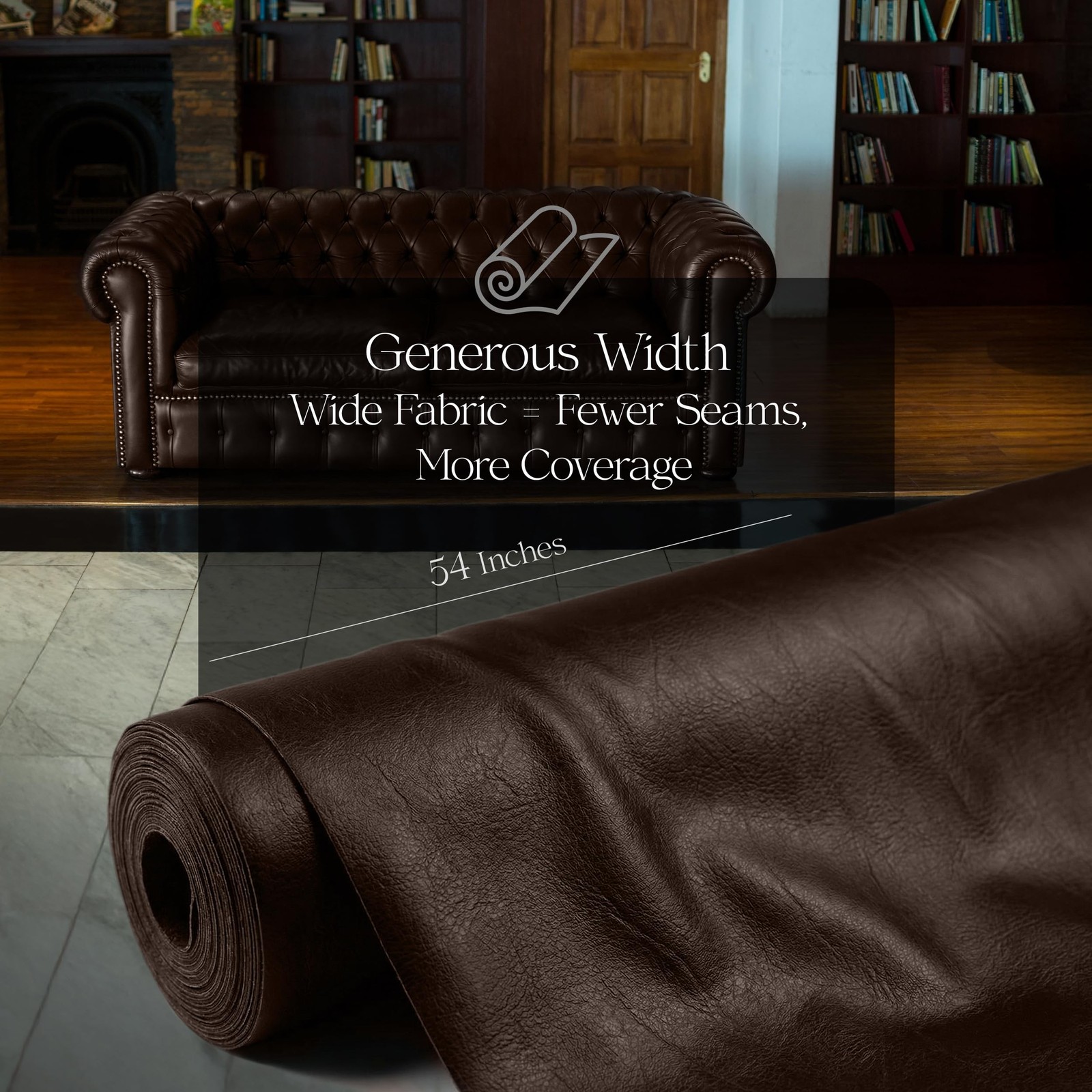 Burlapfabric.com Brown Faux Leather Fabric Upholstery Vinyl 54 Inches Wide So…