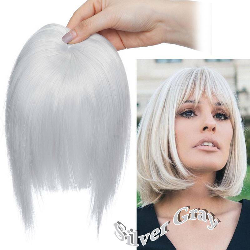 Real Short Full Head Band Topper Hair Piece As Human Hair Extension Straight MH6