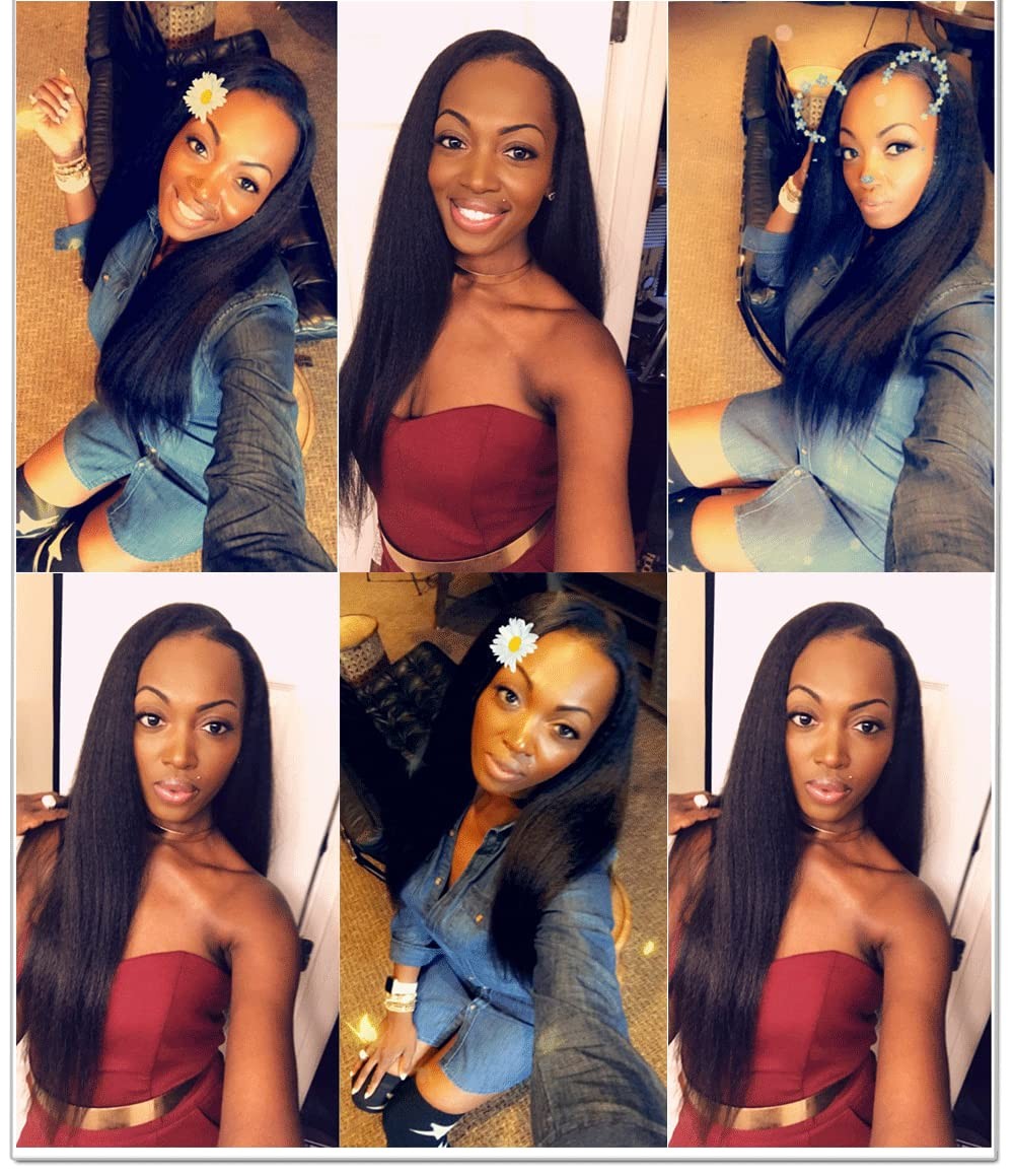 Mamart Yaki Straight Human Hair Weave Bundles Kinky Straigh Bundles 26 28 30