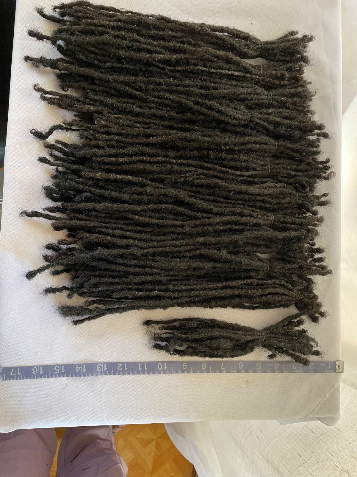 Authentic Nigerian 15 inch black regular sized well kept dreadlocks human hair