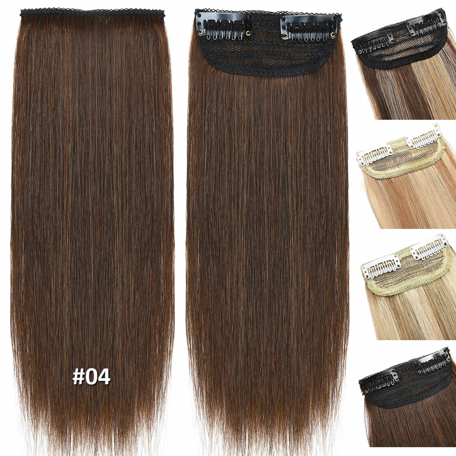 Mini Hair Pad Remy Human Hair Clip In Hair Extensions Invisible Topper Hairpiece