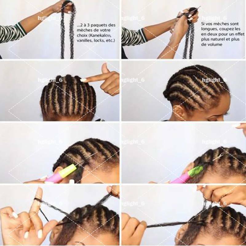 Full Head BoB Kinky Curly Water Wave Crochet Hair Extensions Marley Weaving US