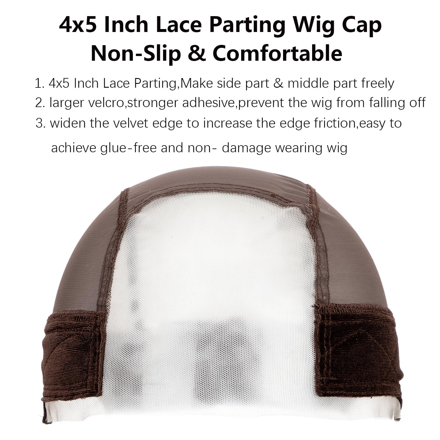 Lace Wig Caps for Women, Wig Caps with Grip Band for Keeping Wigs in Place, Glue