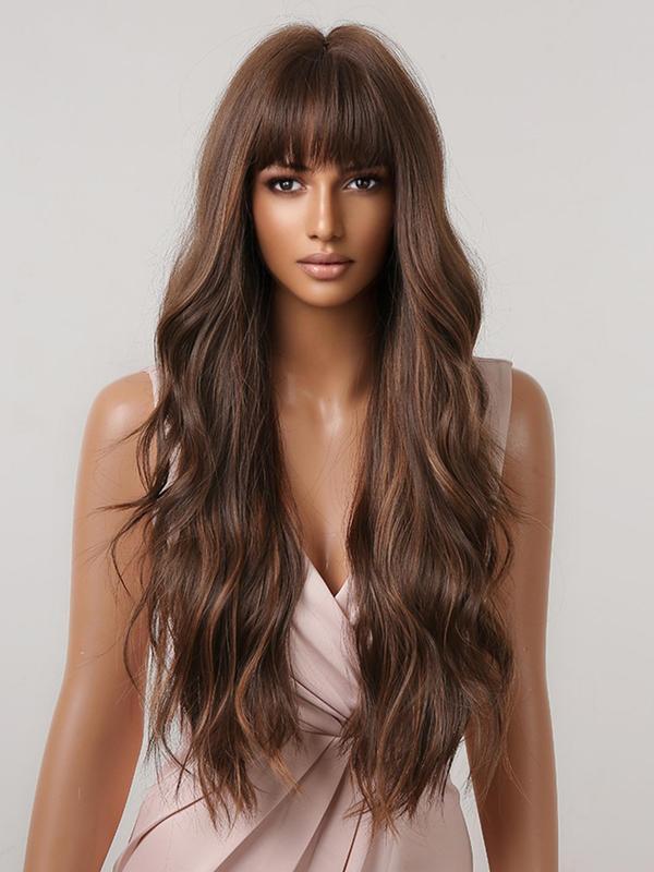 Long Curly Wavy Wigs for Women,26 Inch Natural Gorgeous Easy To Wear Fluffy Wigs