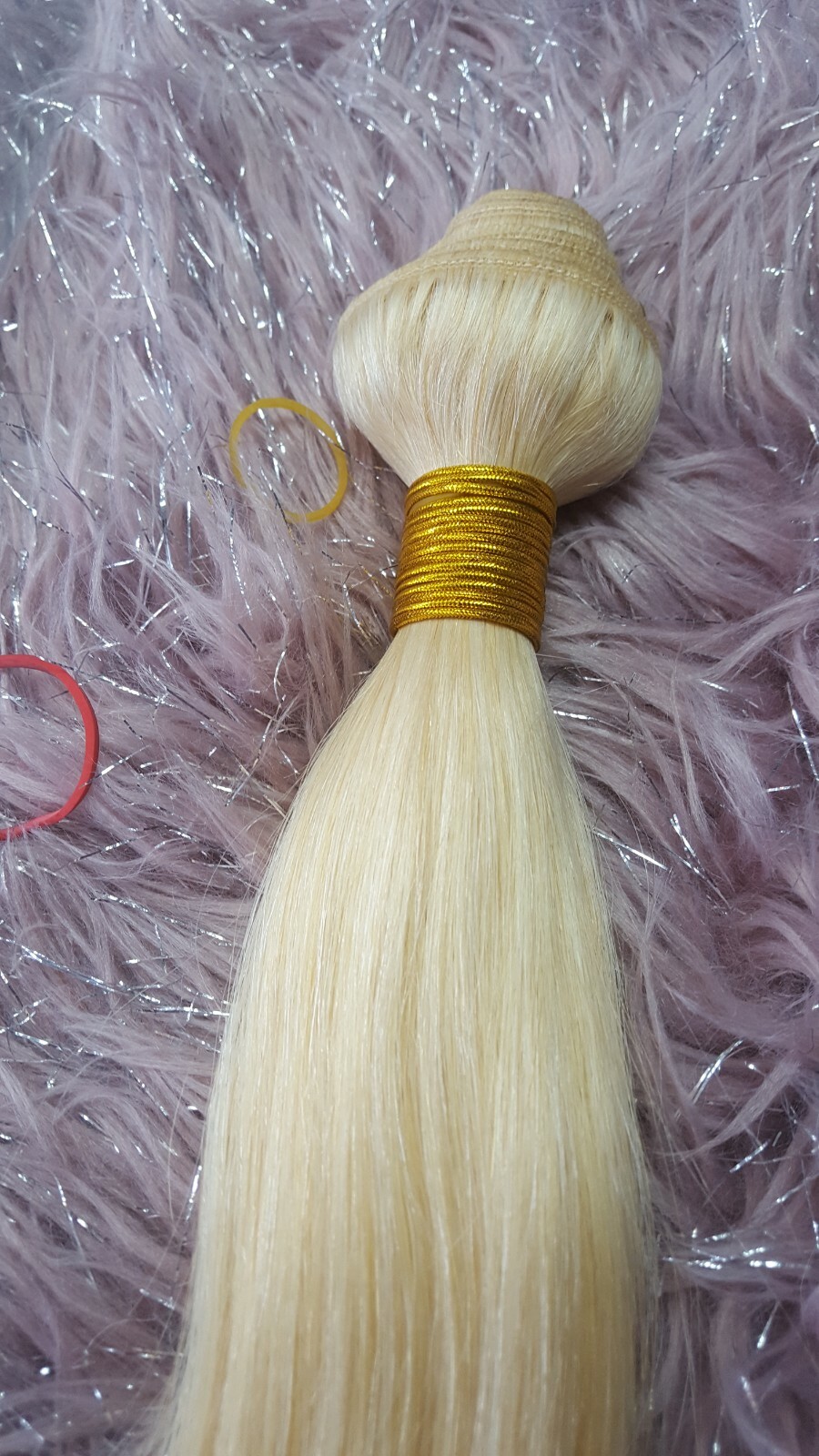 12A 30INCH 100g 1BUNDLE BRAZILIAN VIRGIN HUMAN HAIR PURE BLONDE 613# STRAIGHT