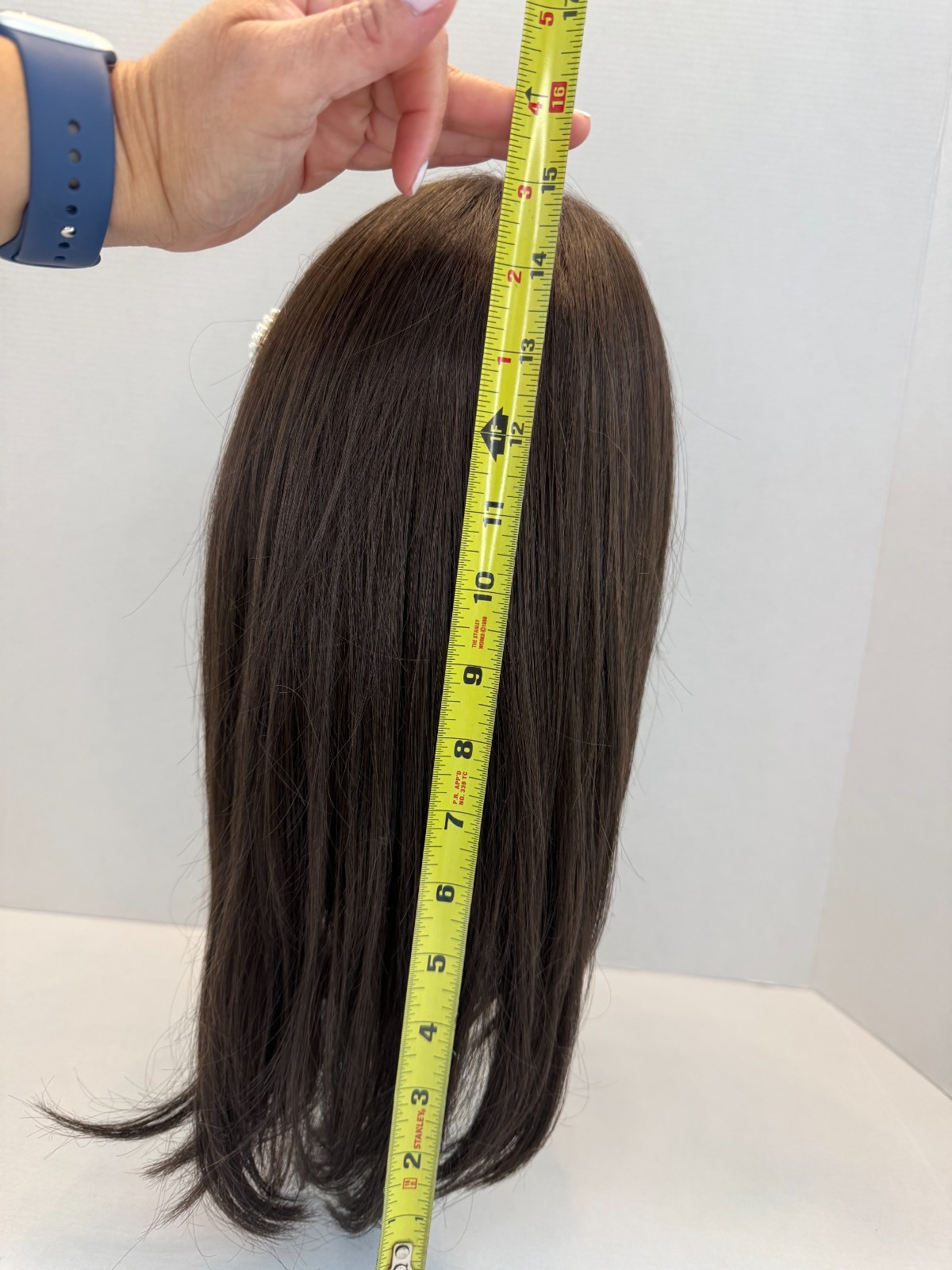 Custom Handmade Wig Brunette 15in Hair Cancer Alopecia Use
