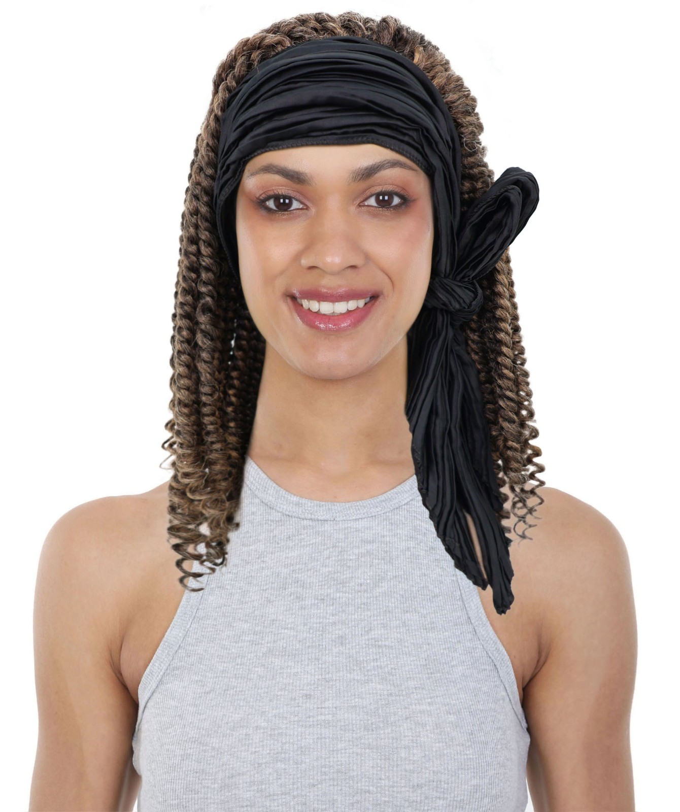 Lenora Easy Slip-On Long Braided 19 Inch Half Wig Layered
