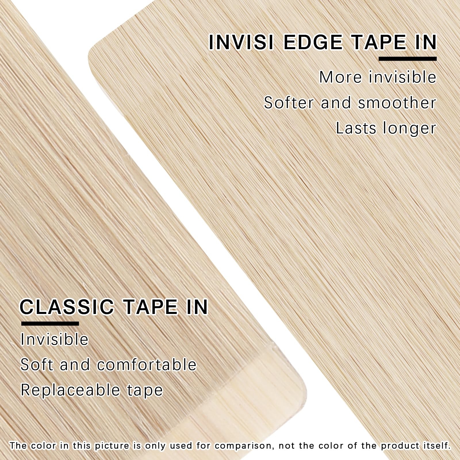 Abh Amazingbeauty Hair Invisi Edge Tape In Hair Extensions Real Human Hair