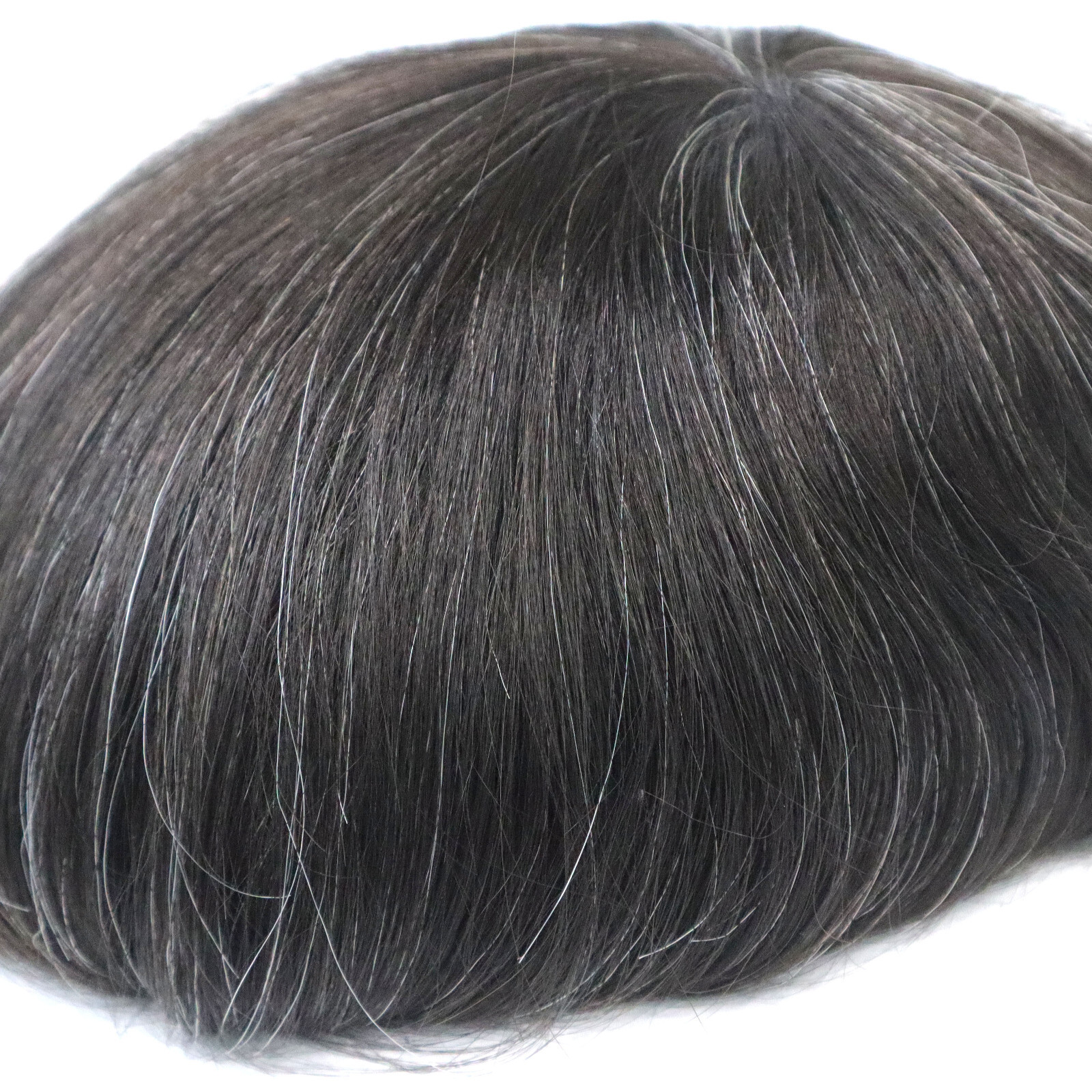 Mens Toupee Hair Replacement Injection Thin Skin Human Hair System Hairpieces