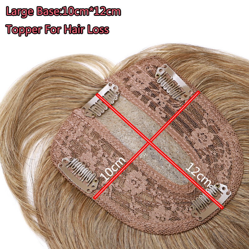 Natural Clip In 100% Human Hair Topper Hairpiece Toupee Wigs For Loss Hair Thick