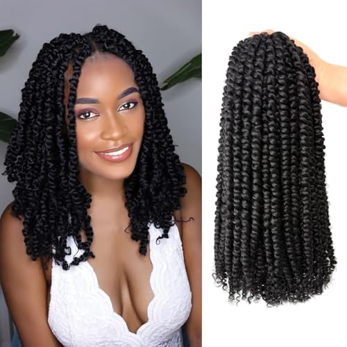 8 Packs Passion Twist Hair Pre Twisted 14 Inch Passion 14 Inch (Pack of 8) 1B