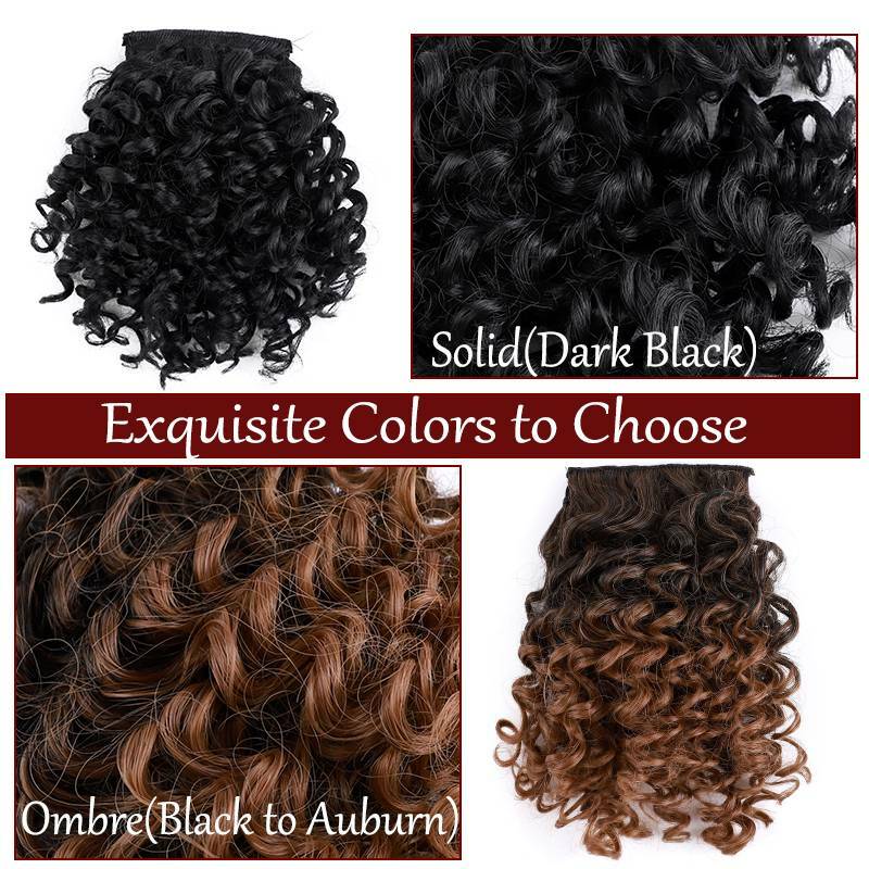 Afro Kinky Curly Bangs Clip in Fringe Bangs Hair Piece as Human Hair Extensions