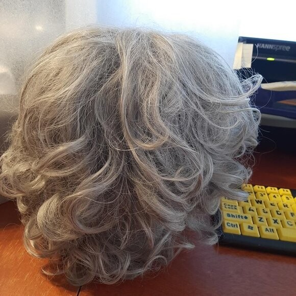 NEW ! Women Wig 12″ In Heat Resistant Hair Synthetic Curve Wig Light Gray