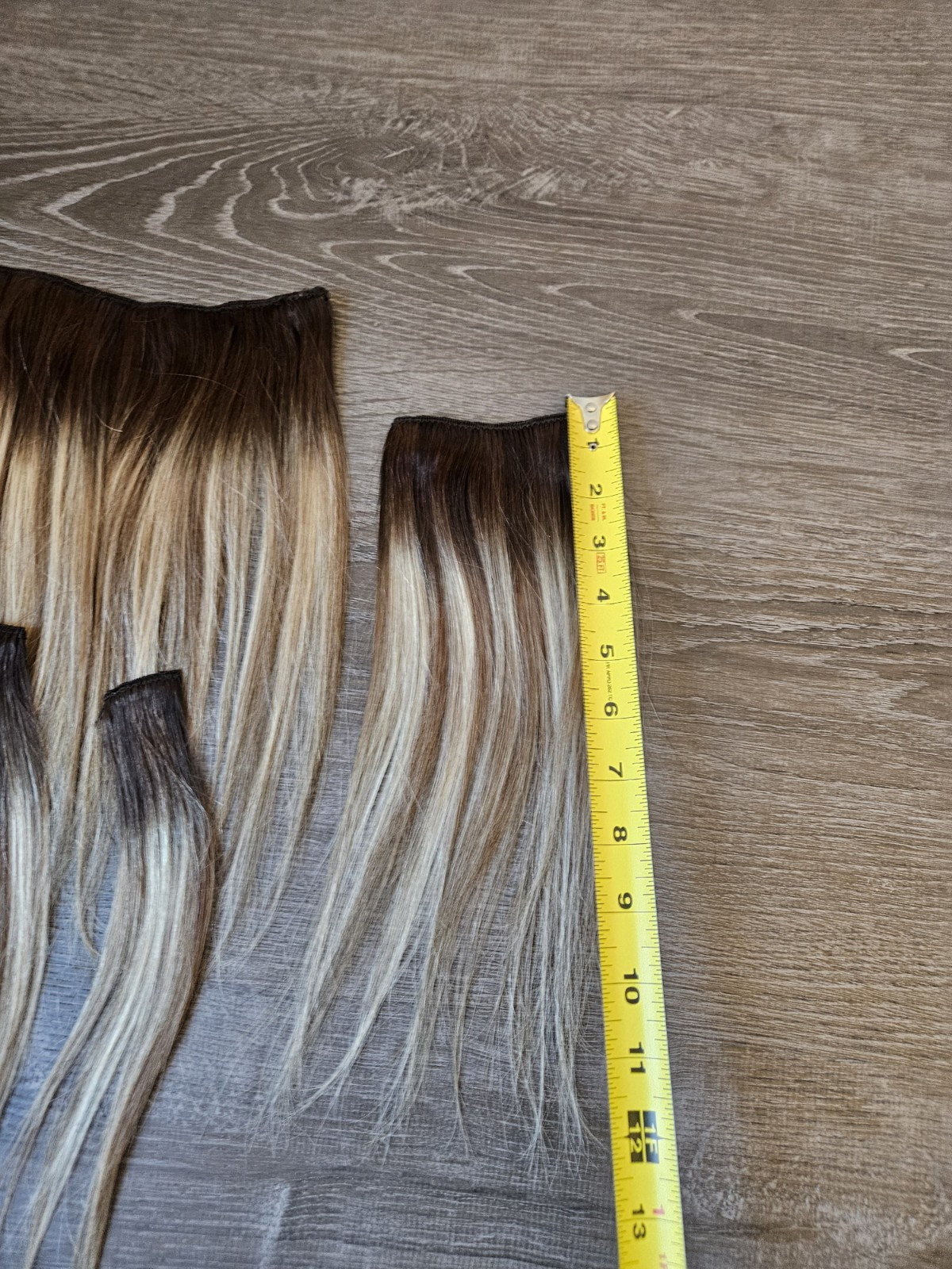 5 NEW HUMAN HAIR MIX BLONDE OMBRE CLIP IN HAIR EXTENSIONS New
