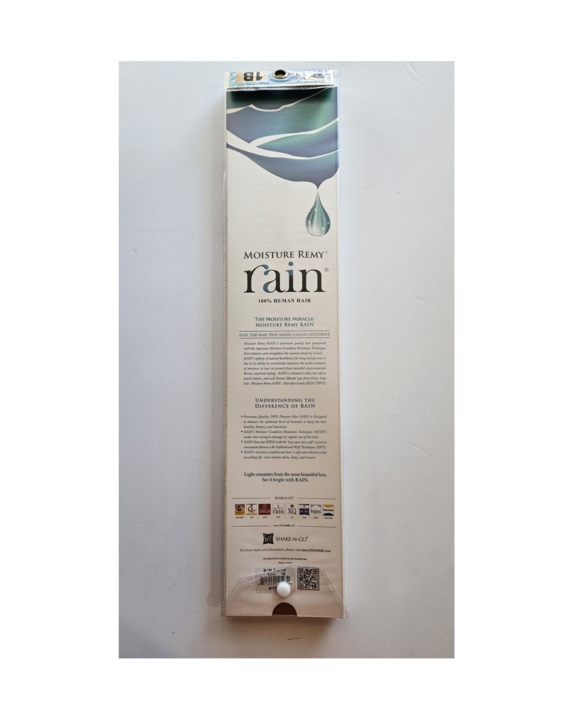 Shake-N-Go Moisture Remy Rain 100% Human Hair Remy Yaky 10″ Color 1B Off Black