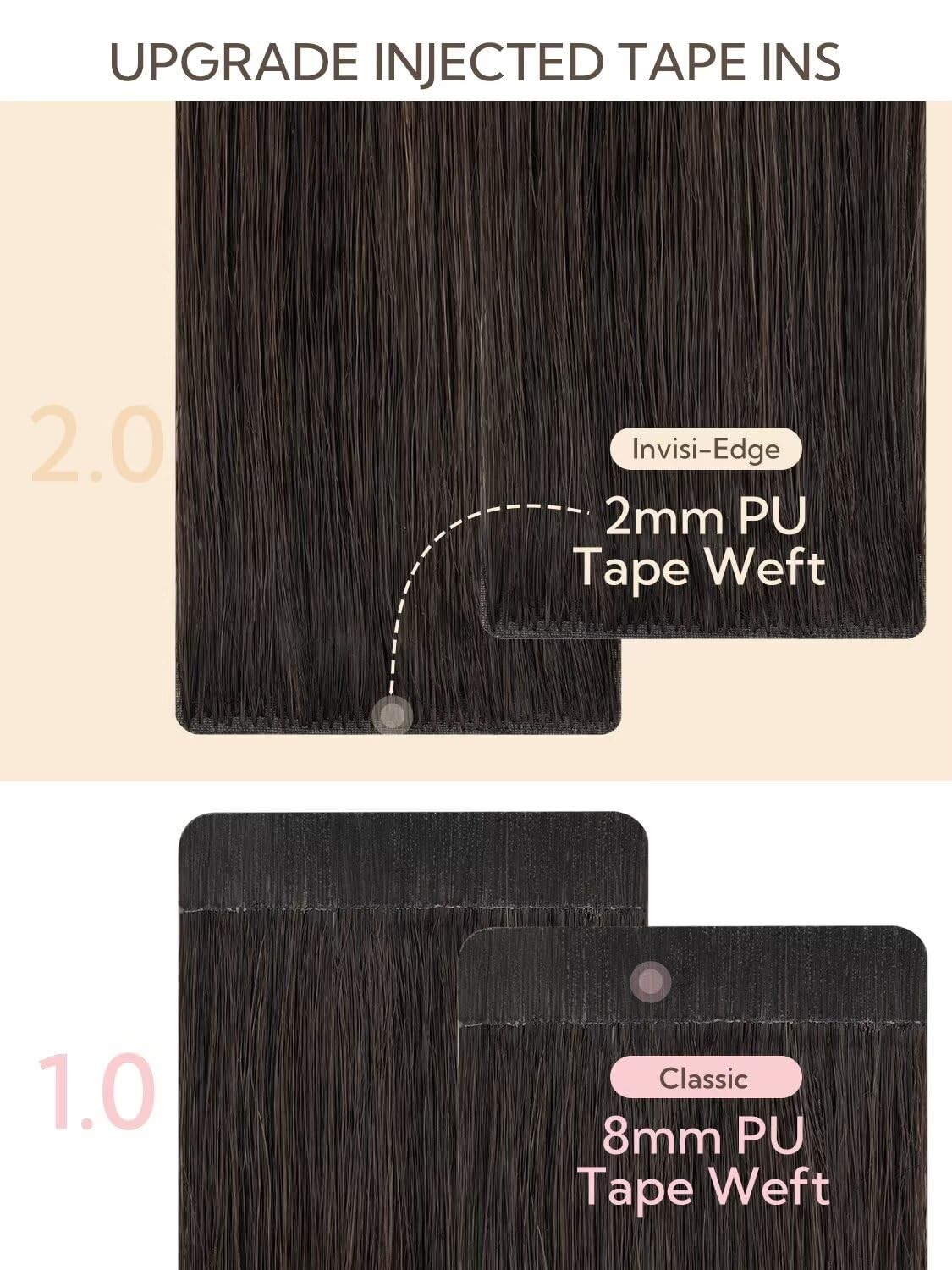 Hotbanana Invisi Edge Tape In Hair Extensions Human Hair 10Inch 30G 20Pcs