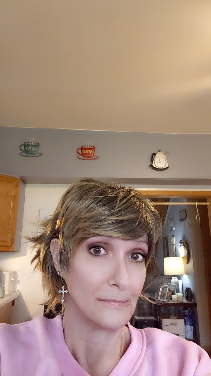 wig layered straight light brown blond highlights for women adult