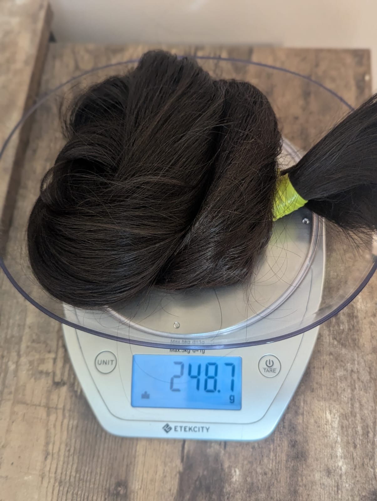 Human Hair real ponytail Straight Dark Brown 42 inches 248.7g