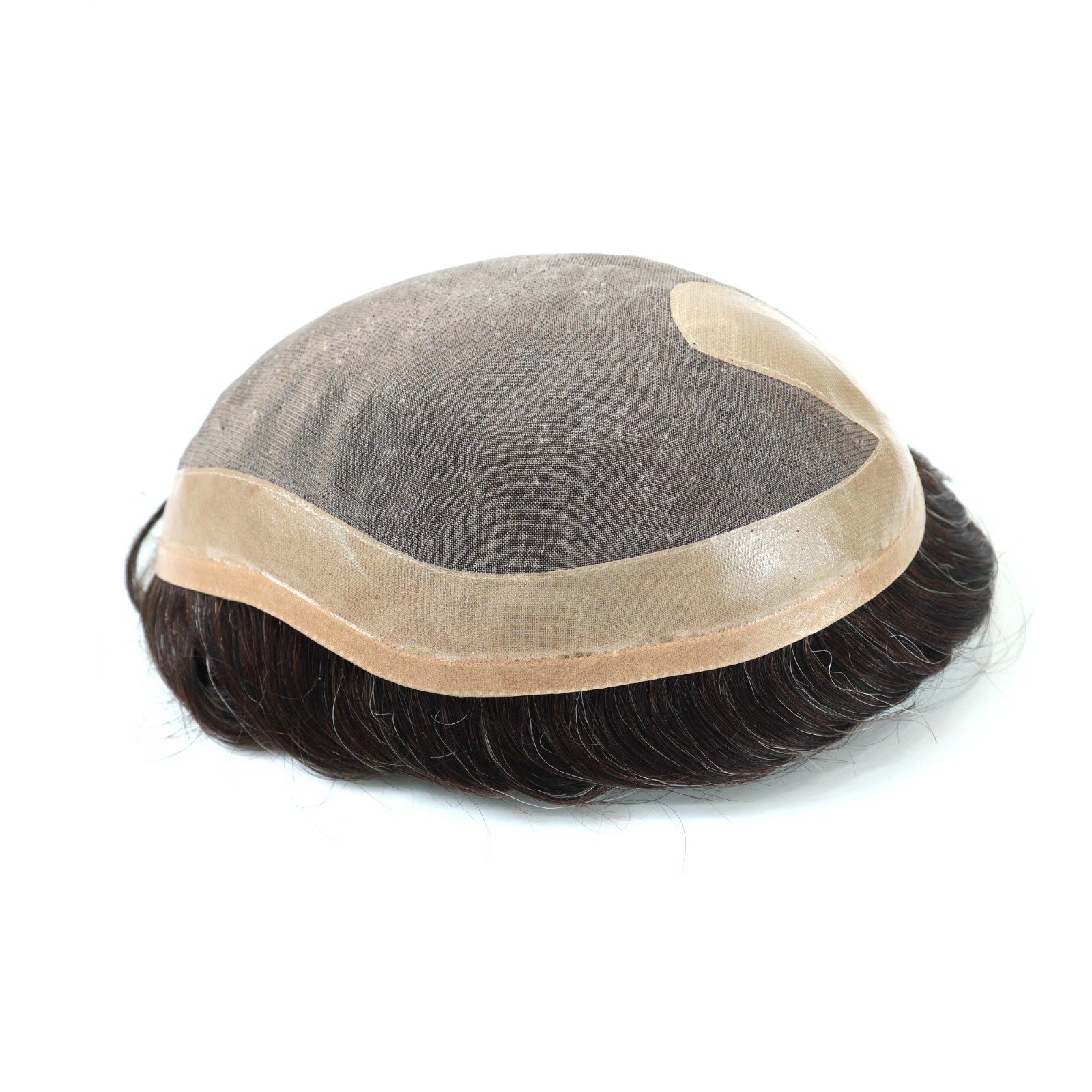 Mens Toupee Human Hair Replacement System Fine Mono 130% Density Hairpiece #320