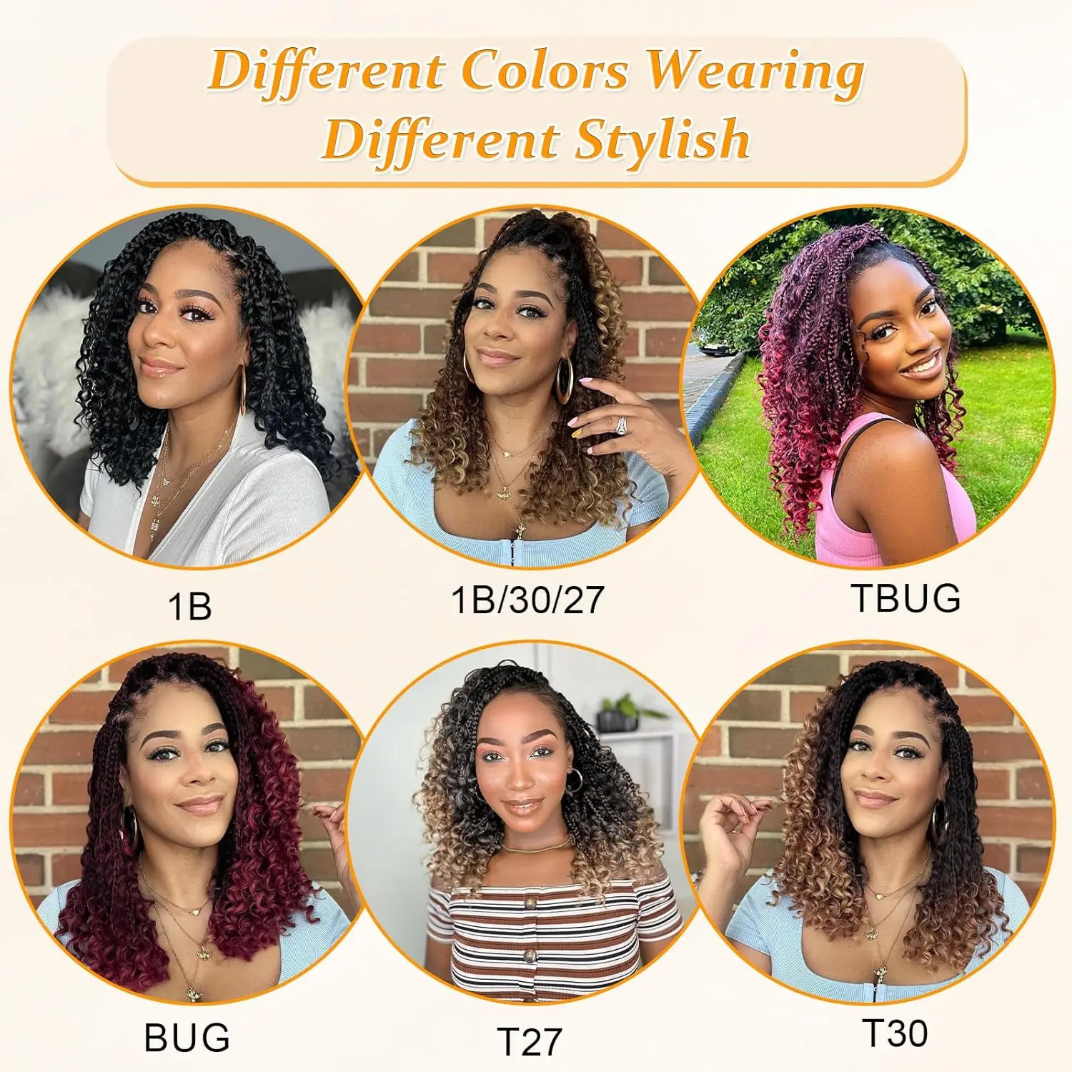 Synthetic Boho Goddess Box Braids Crochet Hair With Curl Ends Hair Extensions