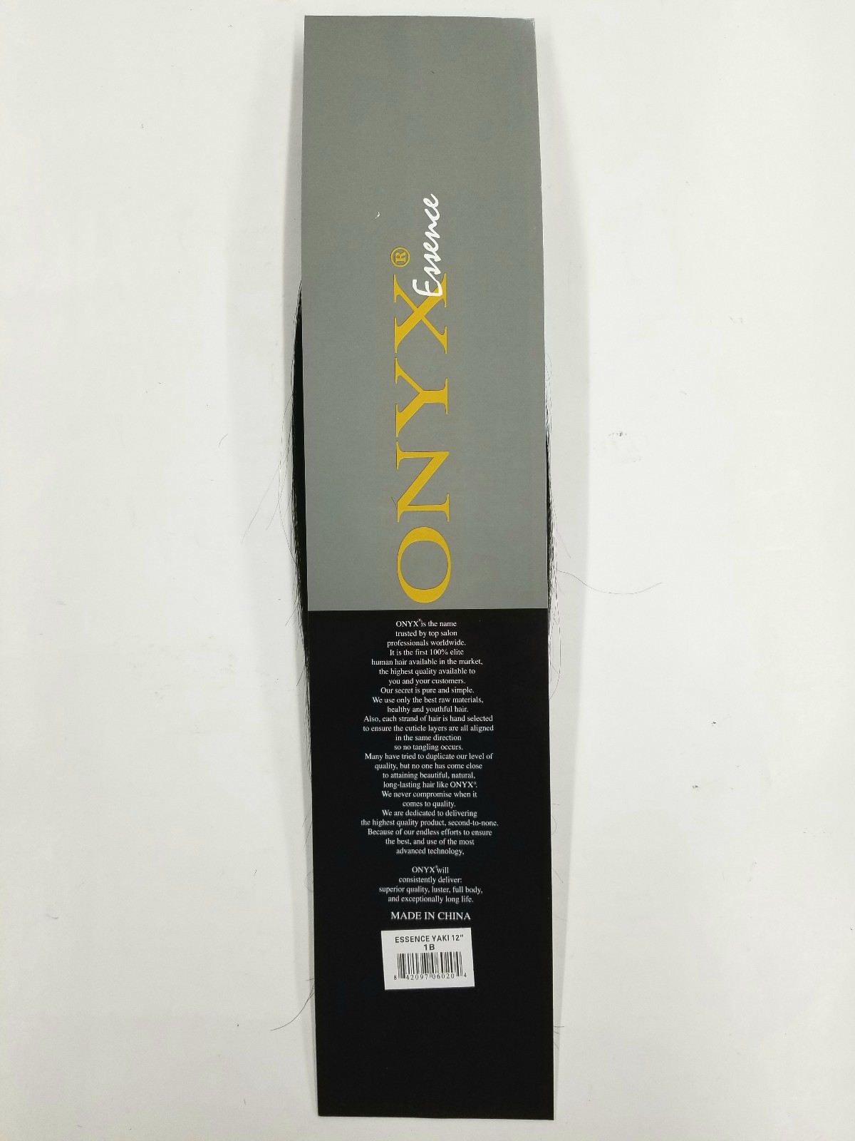 ONYX Black Diamond 100% Human Hair Natural Essence Yaki Weave Extension 10″ ~22″
