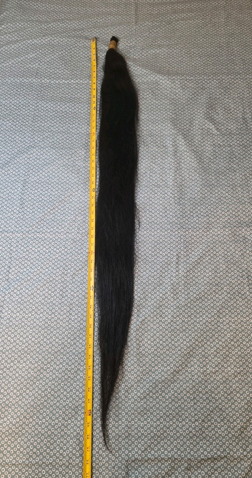 Black Real Human Hair Straight Asian Ponytail 52 inches 201.4g 1pc