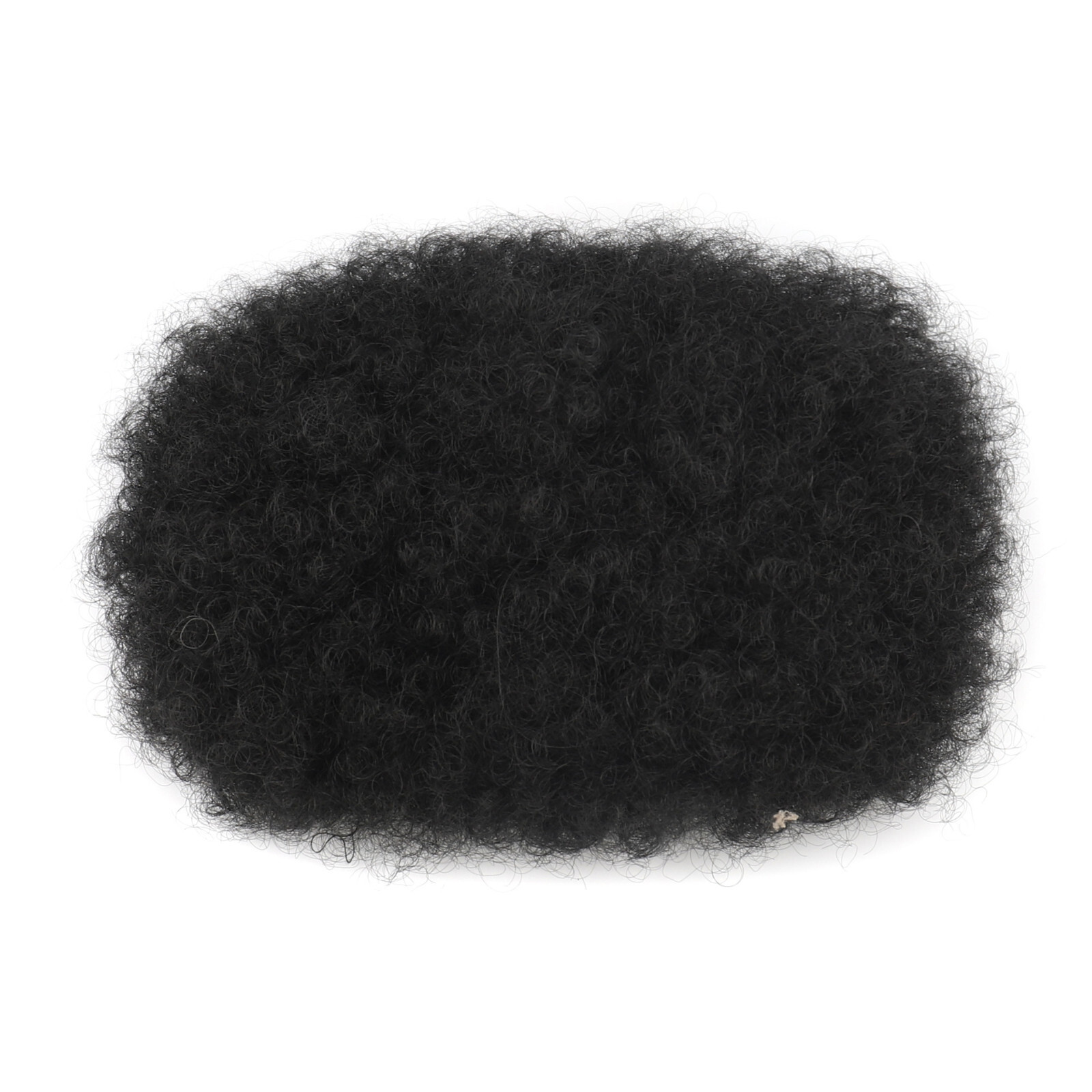 Short Afro Curly Hair Toupee for Men Human Hair Black Replacement Hairpiece