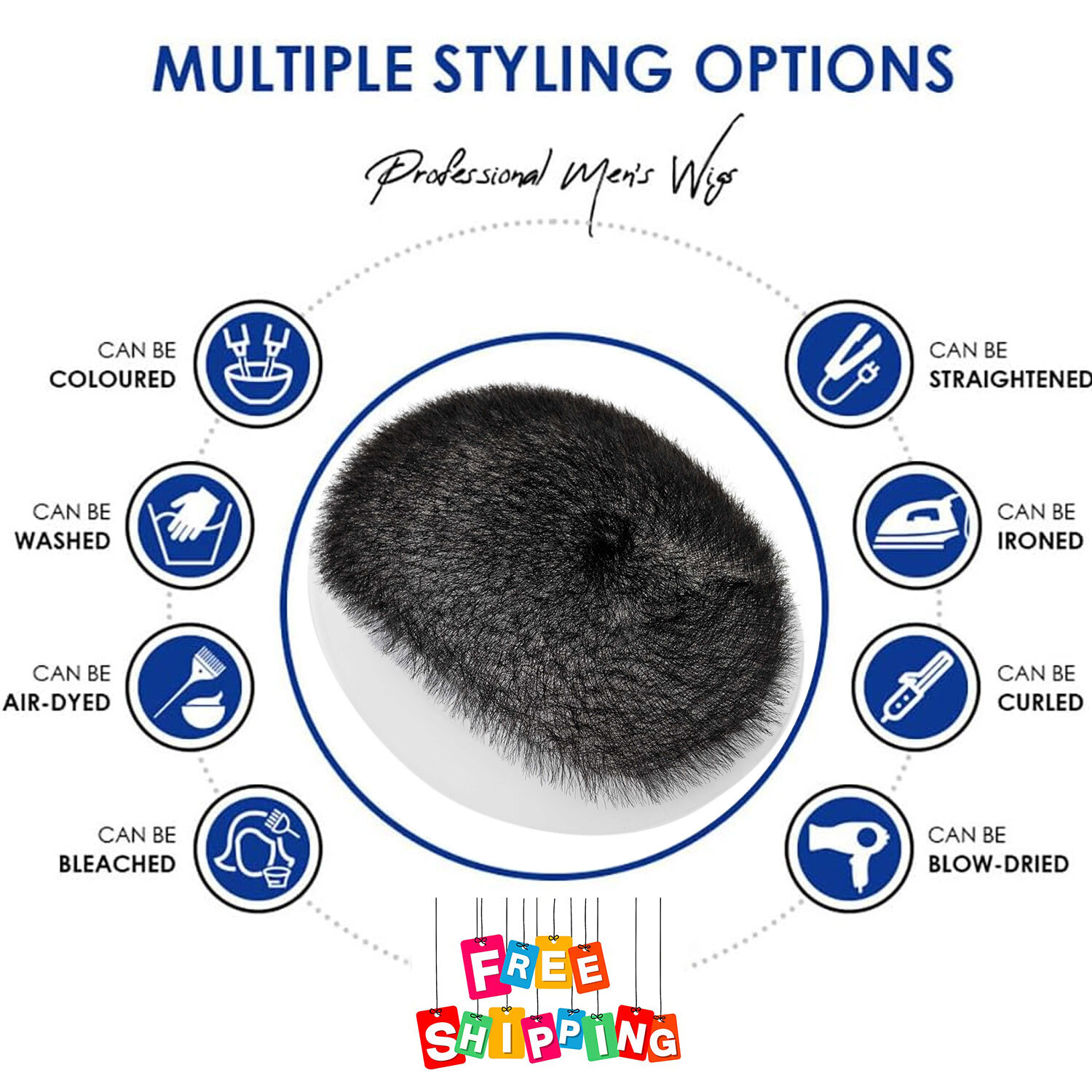 Invisible Ultra Thin Skin Mens Toupee Human Hair Replacement PU Systems Buzz Cut