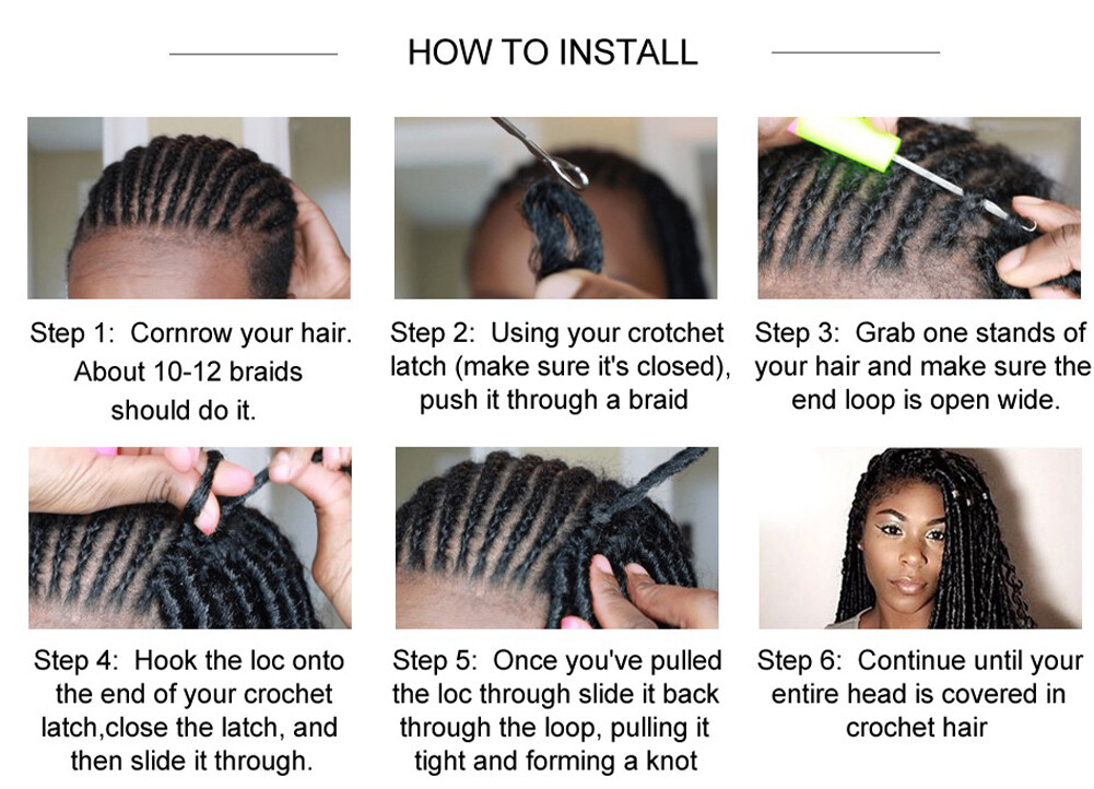 18″ Loose Wave Goddess Locs Crochet Braids Curly Faux Locs Braiding Extensions
