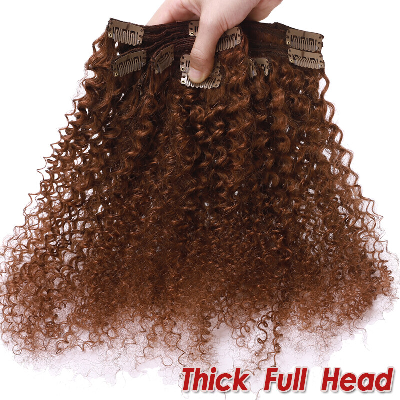 Double Weft Clip in Virgin Remy Human Hair Extensions Full Head Thick 140G 150G