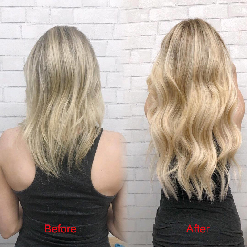 100G Pre Bonded Nail U-Tip Keratin 100% Real Human Hair Extensions 200S 16″-24″