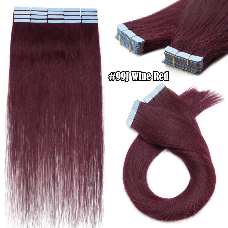 150g THICK Tape In 100% Remy Human Hair Extensions FULL HEAD Skin Weft 60pcs US