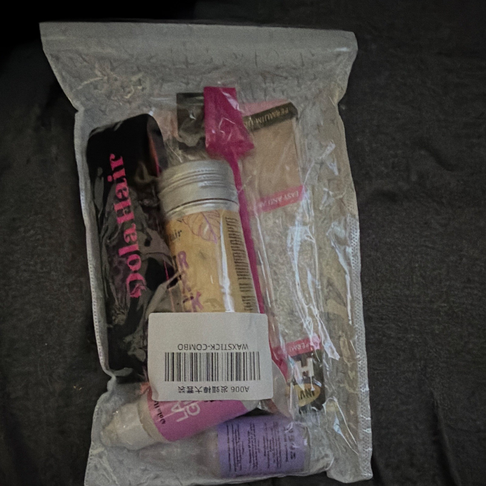 Wig & Extension Supplies Kit Lot, Assorted Items in Plastic Zip Bag