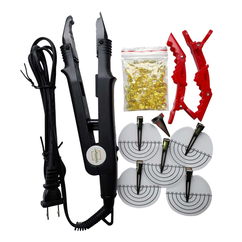 Ushtiger Professional Hair Extension Iron Heat-Up Fusion Connector Bonding Tool