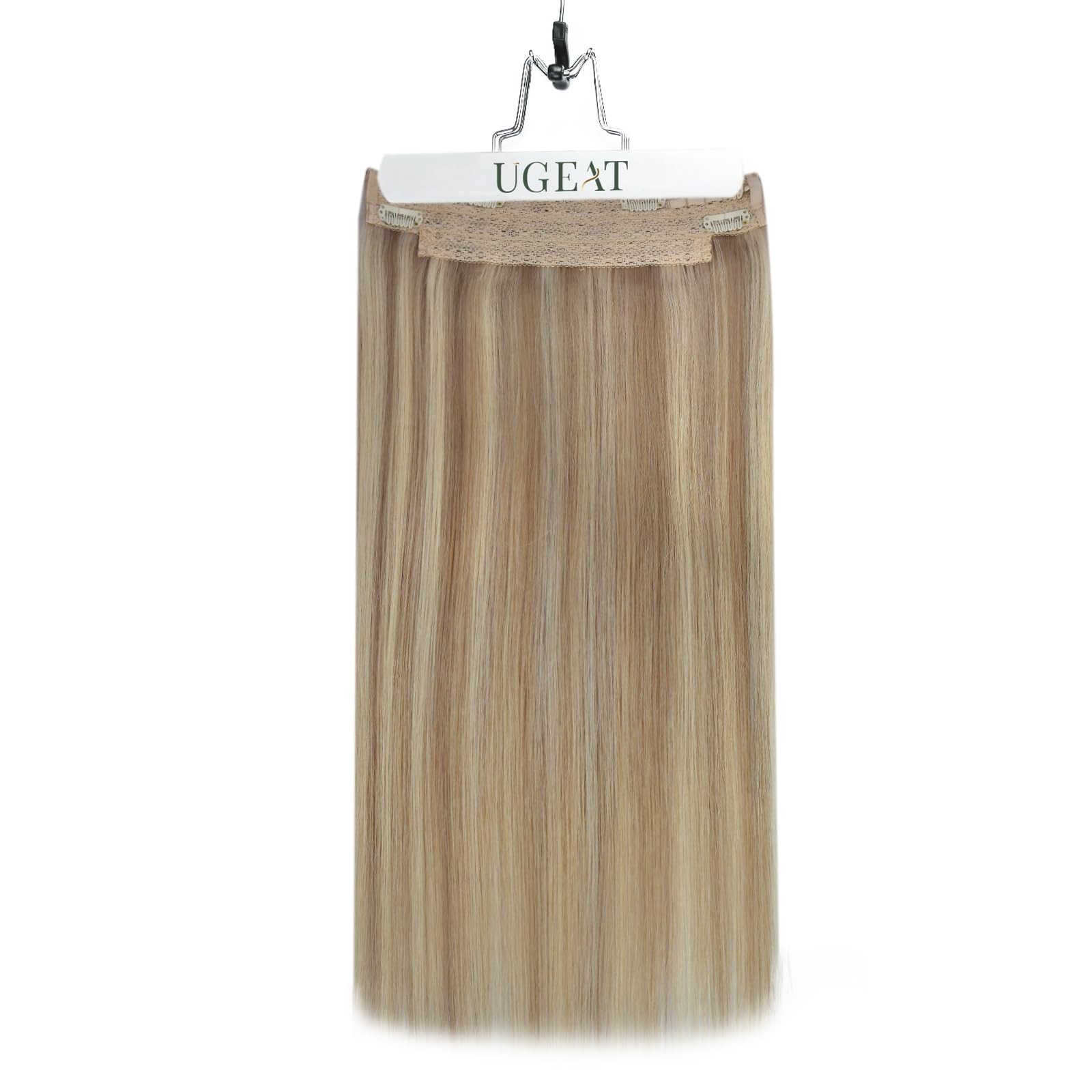 Ugeat Wire Hair Extensions Highlight Blonde12 Inch 70G Wire Hair Extensions