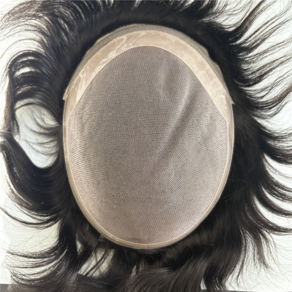 Toupee For Men Human Hair Lace Front Replecement System Mono Center Medium Hair
