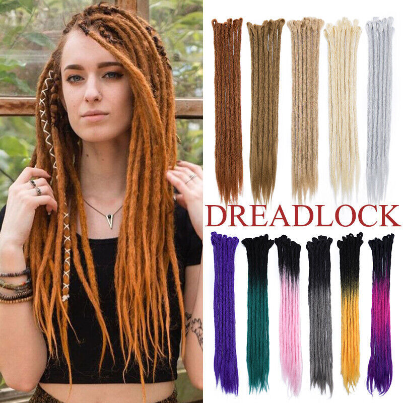 50cm Ombre Dreadlocks Extensions Crochet Braiding Hair Dreads Locs Synthetic New