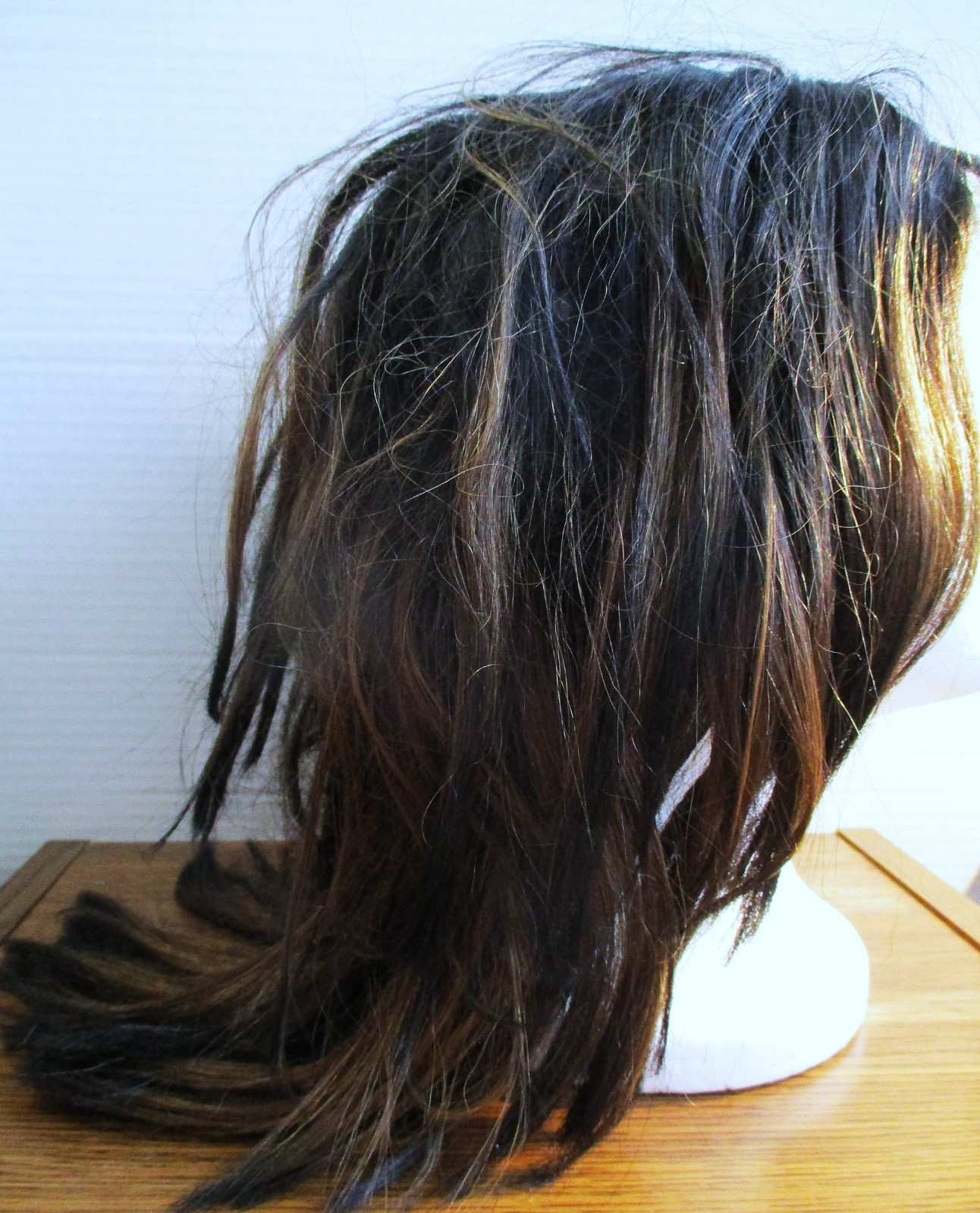 MOTOWN TRESS Toyokalon Japanese Black w/Brown Long Synthetic Hair Piece – VGC C